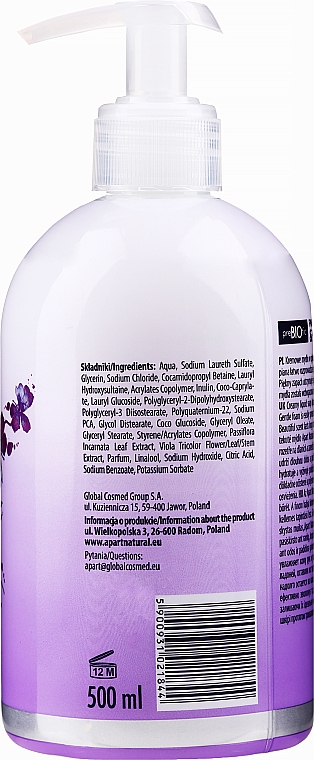 Жидкое крем-мыло "Цветок страсти и фиалка" - Apart Natural Passion Flower & Violet Soap — фото N2