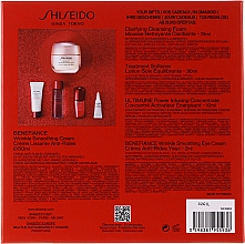 Набір - Shiseido Benefiance Wrinkle Smoothing Cream Holiday Kit (f/cr/50ml + foam/15ml + treat/30ml + conc/10ml + eye/cr/2ml) — фото N3