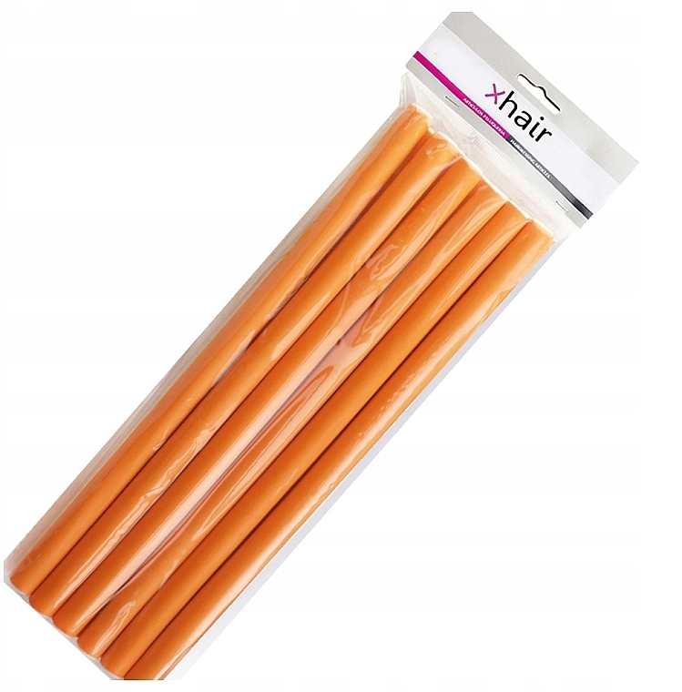 Гибкие бигуди, длина 18 см, d16 мм, оранжевые, 10 шт - Xhair — фото N2