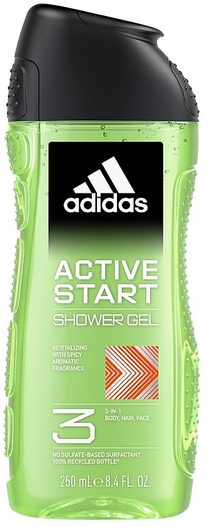 Гель для душу - Adidas Active Start 3in1 Shower Gel — фото N1