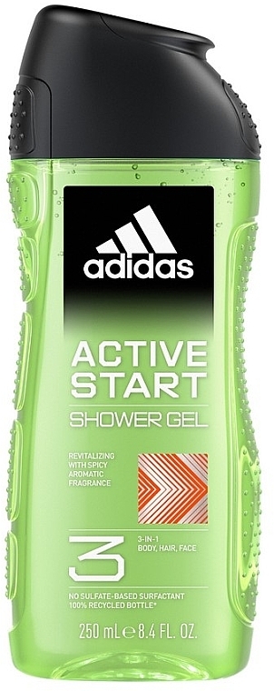 Гель для душа - Adidas Active Start 3in1 Shower Gel — фото N1