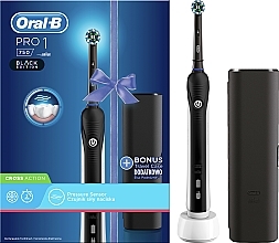 Электрическая зубная щетка с черным футляром - Oral-B Pro 750 Cross Action Black — фото N2