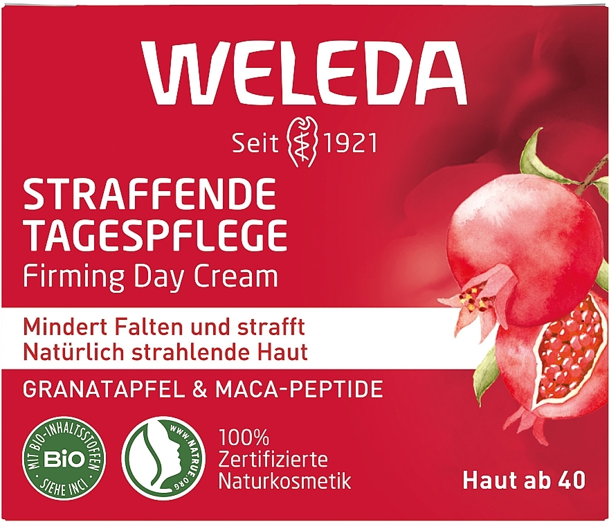 УЦЕНКА Дневной крем-лифтинг "Гранат и пептиды Маки перуанской" - Weleda Pomegranate & Poppy Peptide Firming Day Cream * — фото N3