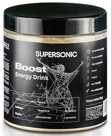 Энергетический напиток, огурец-дыня - Supersonic Boost Energy Drink — фото N1
