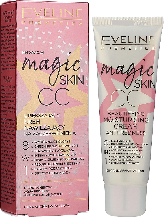 СС-крем - Eveline Cosmetics Magic Skin CC Moisturising Cream Anti-Redness — фото N2