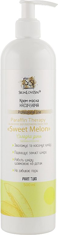 Крем-маска для шкіри рук і ніг "Sweet Melon" - SkinLoveSpa Paraffin Therapy — фото N3
