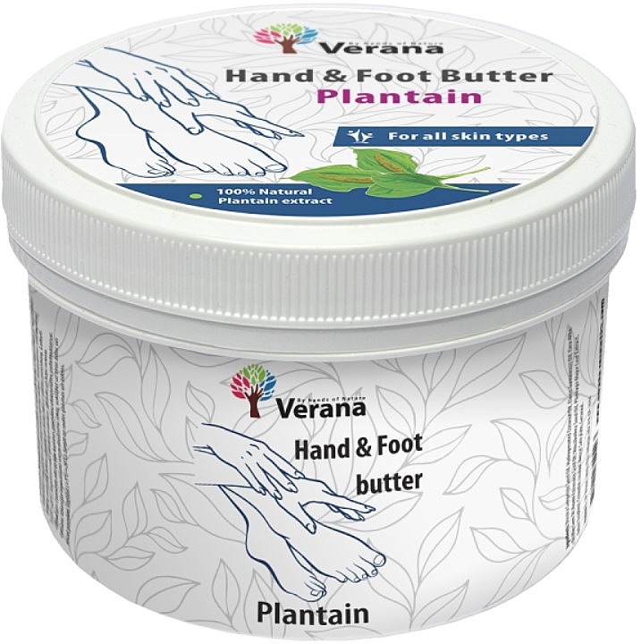 Масло для рук и ног "Подорожник" - Verana Hand & Foot Butter Plantain — фото N1