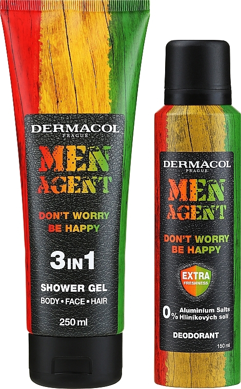 Набор - Dermacol Men Agent Happy (sh/gel/250ml + spray/150ml) — фото N2