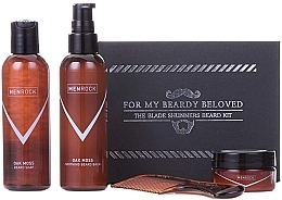 Духи, Парфюмерия, косметика Набор - Men Rock For My Beardy Beloved The Blaed Shunners Beard Kit (soap/100ml + balm/100ml + wax/25ml + comb/1pcs)