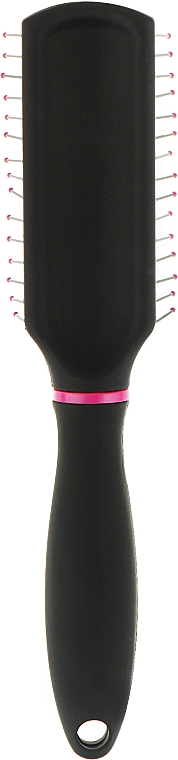 Мини-щетка для волос прямоугольной формы 18 см, розовая - Titania Softtouch — фото N2