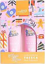 Духи, Парфюмерия, косметика Набор - PuroBio Cosmetics Magic Xmas Fresca Kit (sh/gel/150ml + b/lot/150ml)
