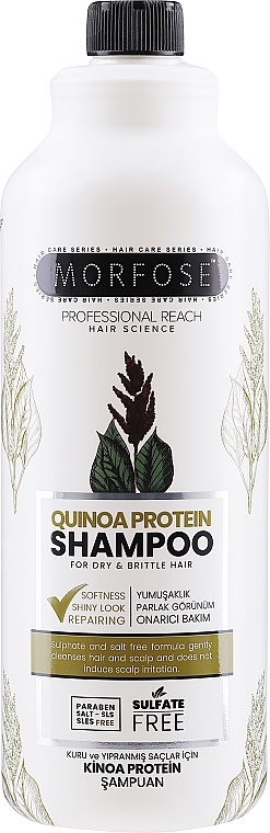 Протеиновый шампунь для волос - Morfose Sulphate Free Kinoa Protein Szampon  — фото N1