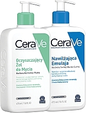 Набір для нормальної та сухої шкіри - CeraVe (gel/473ml + lot/473ml) — фото N1