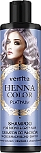 Шампунь для світлого та сивого волосся з екстрактом волошки - Venita Henna Color Shampoo Platinum — фото N1