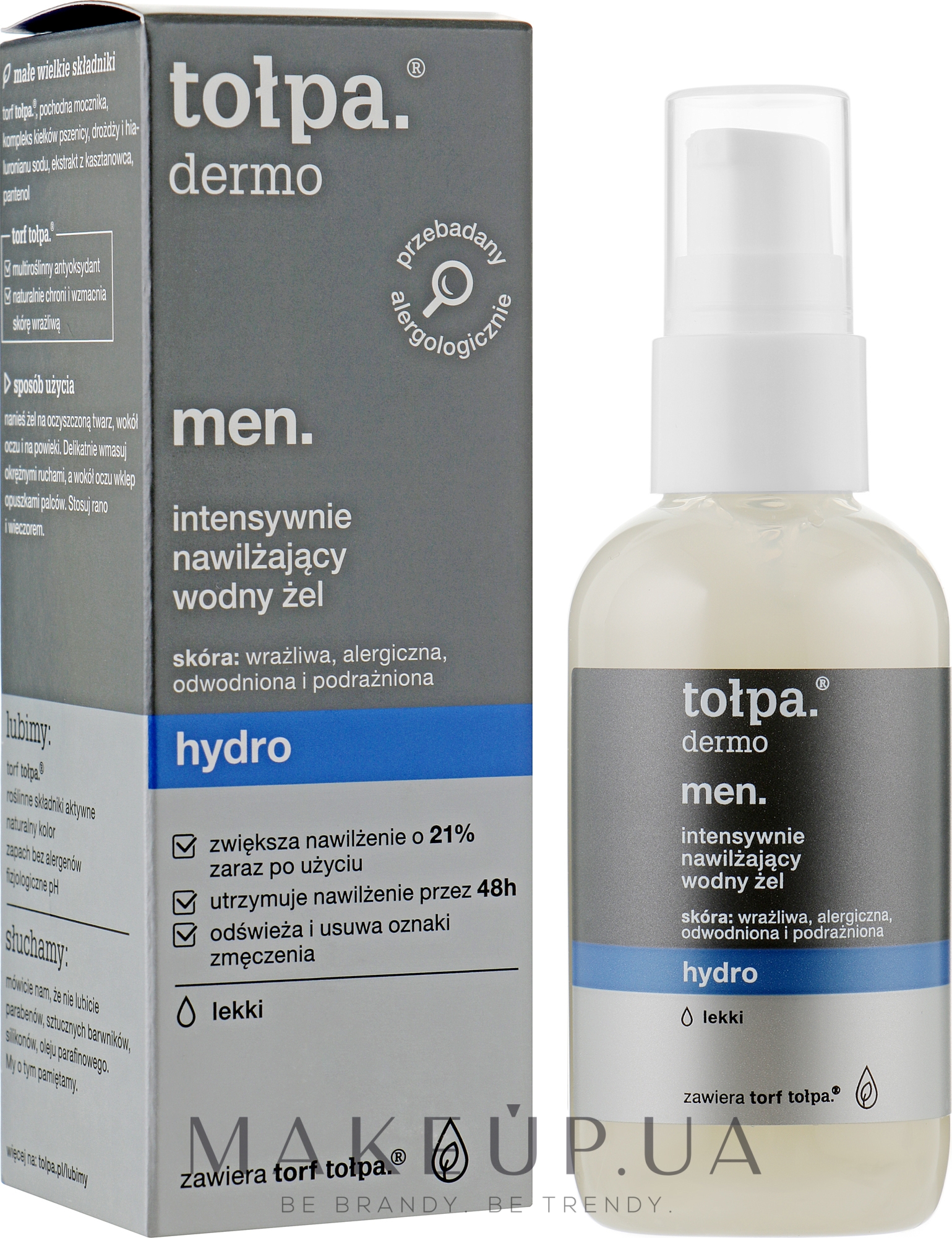 Зволожувальний гель для обличчя - Tolpa Dermo Men Hydro Intensive Moisturising Gel — фото 75ml