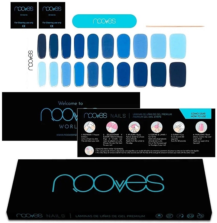 Набір гелевих наліпок для нігтів - Nooves Premium Luxe Melancholic Heart — фото N1