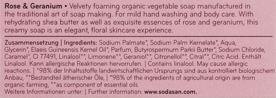 Мыло-крем для рук и тела "Wild roses" - Sodasan Cream Wild Roses Soap — фото N4