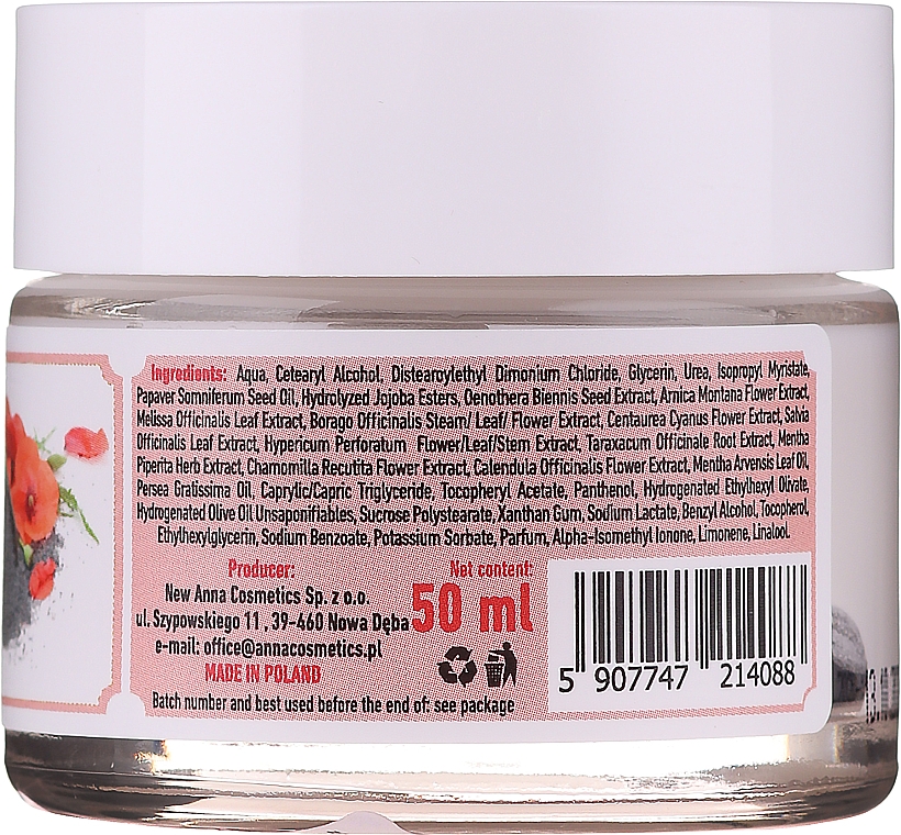 Освіжальний крем для обличчя з олією макового насіння, для усіх типів шкіри - Eco U Poppy Seed Oil Refreshing Face Cream For All Skin Type — фото N3