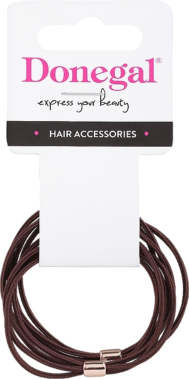 Резинки для волос, FA-5630, коричневые - Donegal — фото N1