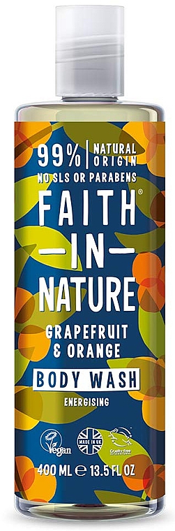 Гель для душу "Грейпфрут і апельсин" - Faith In Nature Grapefruit & Orange Body Wash — фото N1