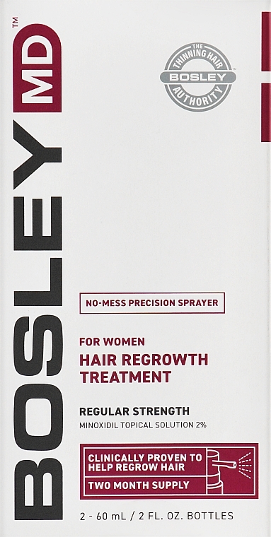 УЦЕНКА Спрей с миноксидилом 2% для восстановления роста волос у женщин - Bosley Hair Regrowth Treatment * — фото N1