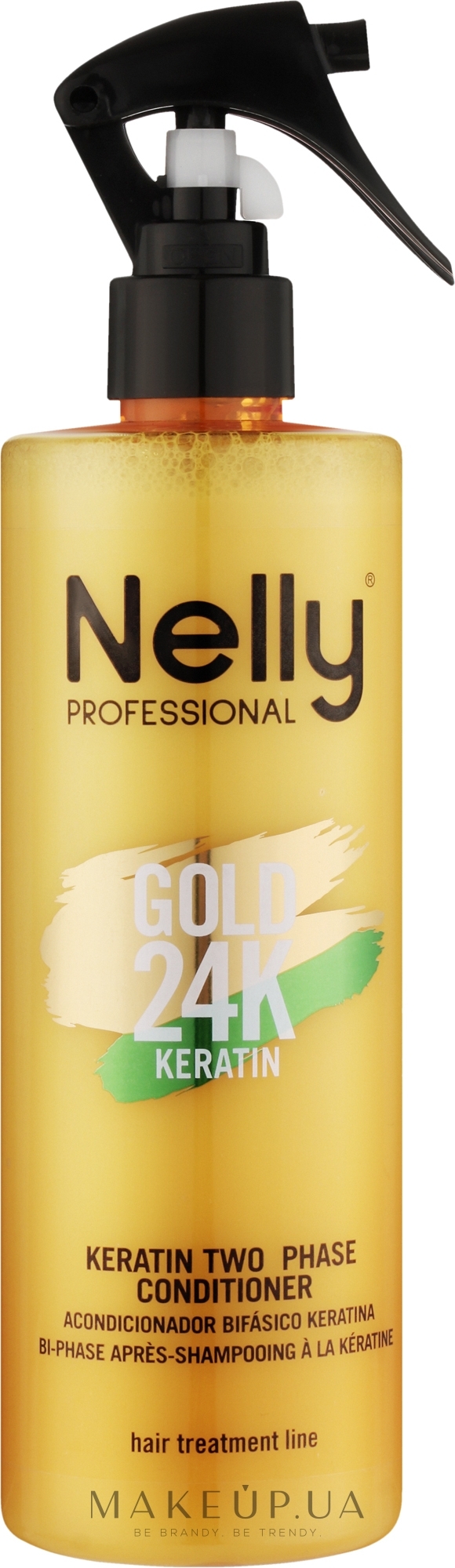 Кондиціонер для волосся живильний, двофазний "Keratin" - Nelly Professional Gold 24K Conditioner — фото 400ml