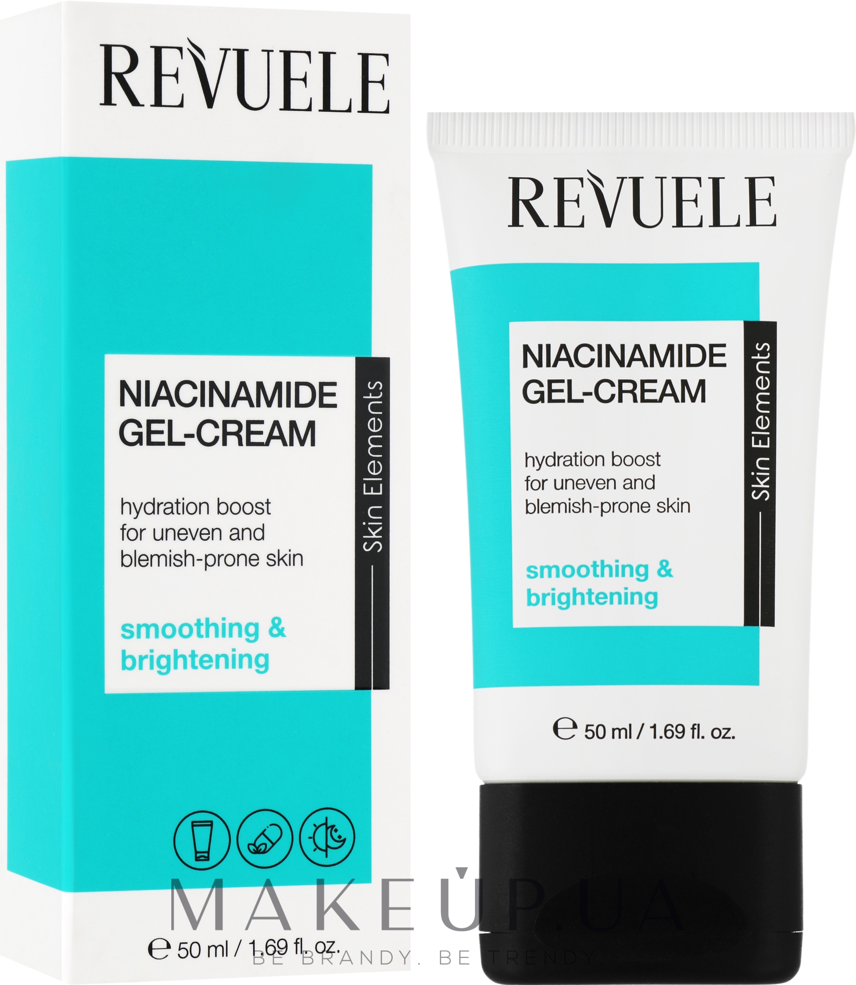 Гель-крем для обличчя, з ніацинамідом - Revuele Niacinamide Gel-Cream — фото 50ml