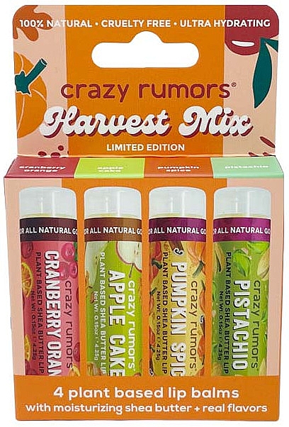 Набор бальзамов для губ - Crazy Rumors Harvest Mix (lip/balm/4x4.25g) — фото N2