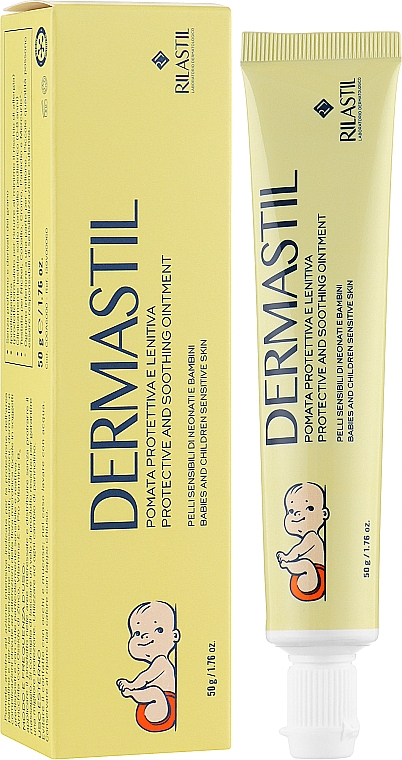 Захисна заспокійлива паста під підгузок - Rilastil Dermastil Pediatric Protective And Soothing Ointment — фото N2