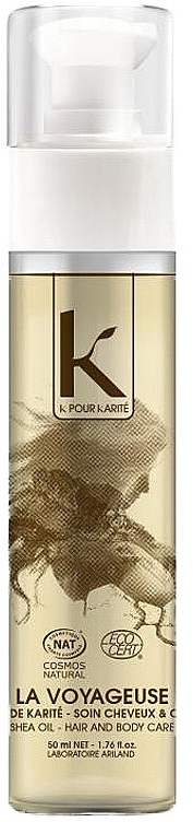 Масло ши для волосся й тіла - K Pour Karite La Voyageuse Hair & Body Shea Oil Ecocert — фото N1