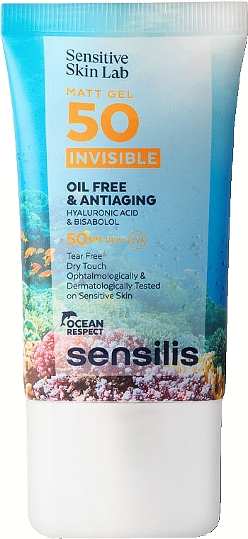 Солнцезащитный матирующий гель - Sensilis Matt Gel SPF50+ Invisible Oil Free & Antiaging — фото N1