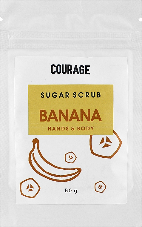 Сахарный скраб для рук и тела «Банан» - Courage Banana Hands & Body Sugar Scrub (дой-пак)