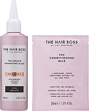 Набор - The Hair Boss The Colour Enhancing Gloss Cool Brunette(h/color enhancer/150ml + h/cond/30ml) — фото N2