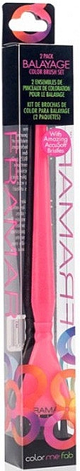 Мініпензлик для балаяжу в наборі, чорний, рожевий - Framar Balayage Brush Set Pink & Black 2-Piece — фото N2