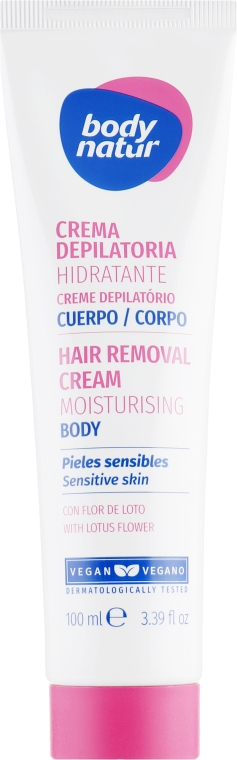 Крем для депиляции, увлажняющий, для тела для чувствительной кожи - Body Natur Hair Removal Cream Sensitive Skin — фото N2