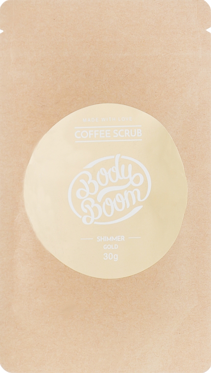 Кофейный скраб для тела - BodyBoom Coffe Scrub Shimmer Gold — фото N1