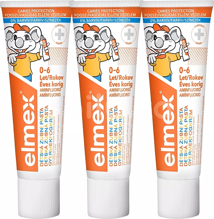 Набір - Elmex Kids Toothpaste(3x50ml) — фото N1
