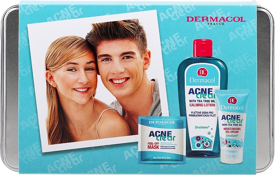 Набір - Dermacol Acne Clear Set (f/gel/200ml + gel/cr/50ml + f/mask/8ml) — фото N1