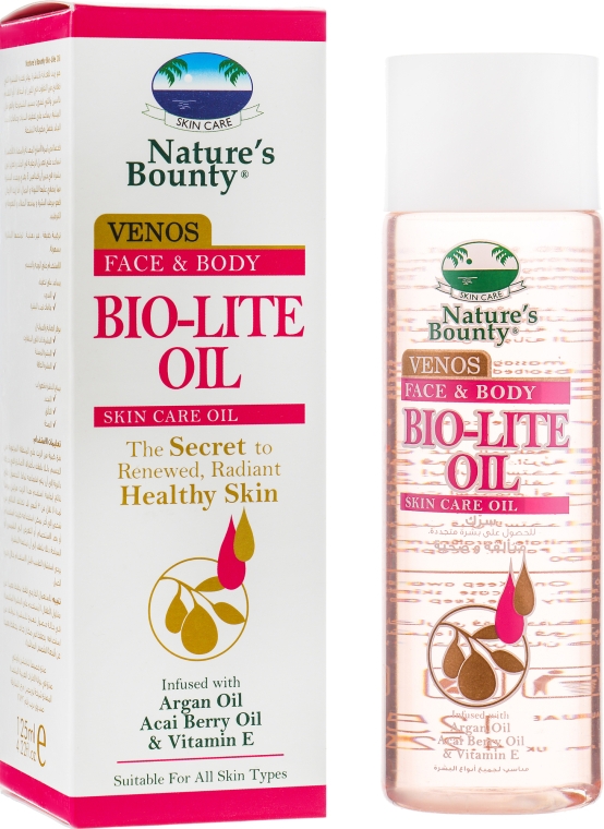 Профессиональное масло для ухода за кожей лица и тела - Nature's Bounty Venos Bio-Lite Oil