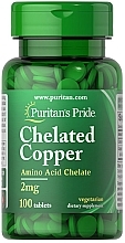 Дієтична добавка "Мідь", 2 мг - Puritan's Pride Chelated Copper — фото N1