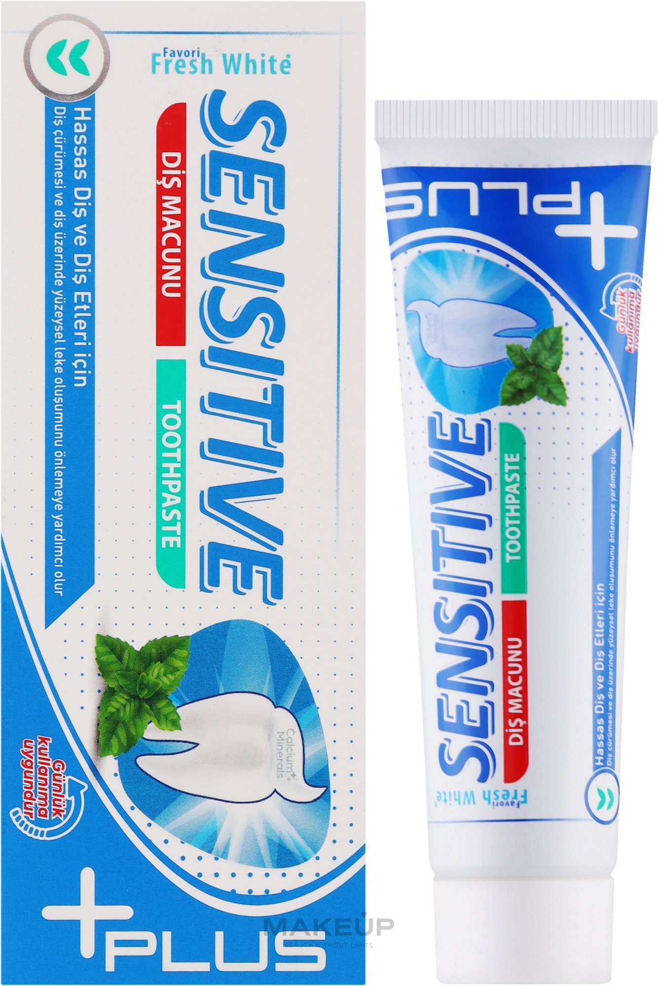 Зубная паста для чувствительных зубов - Fresh White Sensitive + Plus — фото 90g