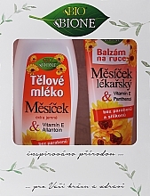 Духи, Парфюмерия, косметика Набор - Bione Cosmetics Marigold (milk/500ml + h/balm/205ml)