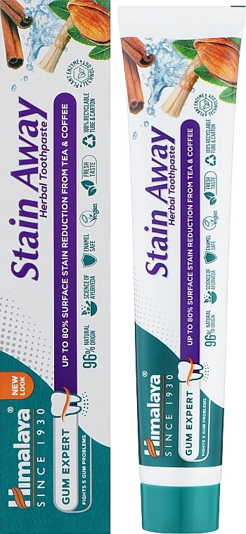 Зубная паста "Отбеливающая. Против Пятен" - Himalaya Herbals Stain-Away Care Toothpaste — фото N2