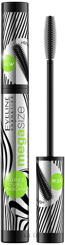 Туш для вій - Eveline Cosmetics Mega Size Lashes Super Curl Mascara — фото Black