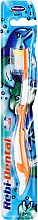 Парфумерія, косметика Дитяча зубна щітка Rebi-Dental M16, м'яка, помаранчево-біла - Mattes