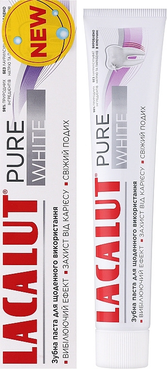 Зубна паста - Lacalut Pure White — фото N2