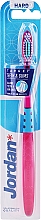 Зубная щетка жесткая Target, розовая с голубым - Jordan Target Teeth & Gums Hard — фото N1