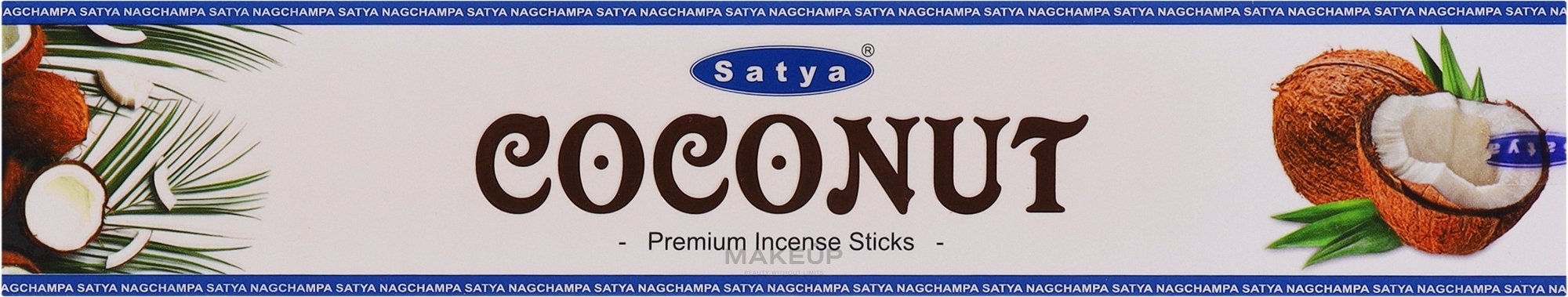 Благовония премиум "Кокос" - Satya Coconut Premium Incense Sticks — фото 15g