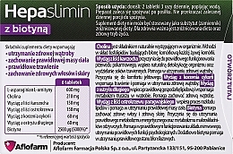Диетическая добавка "Гепаслимин с биотином" - Aflofarm Hepaslimin With Biotin — фото N2