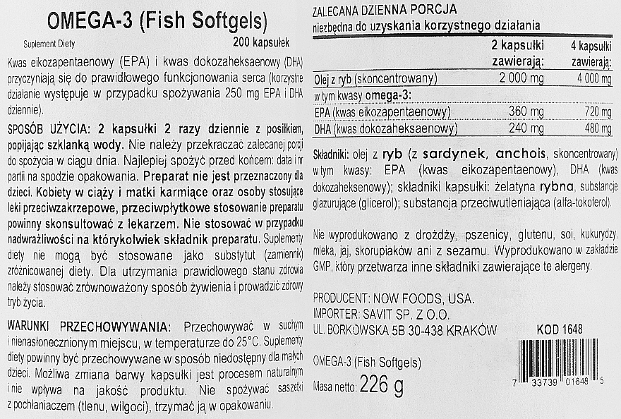 Молекулярно дистильовані Омега-3 - Now Foods Molecularly Distilled Omega-3 Fish Softgels — фото N2